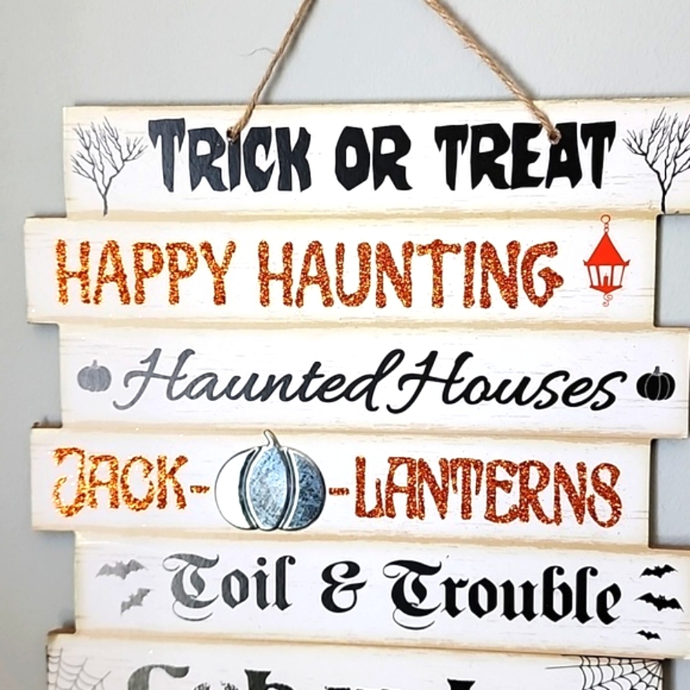 Halloween sign Trick or Treat. New no tag